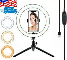 Load image into Gallery viewer, 10&quot; LED Ring Light with Tripod Stand &amp; Phone Holder