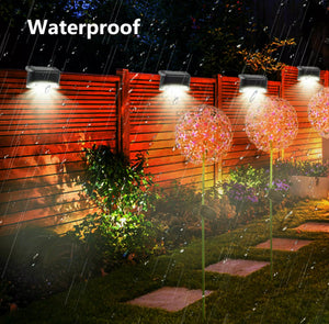 4X Solar LED Deck Bright Light Outdoor Garden Path lighting