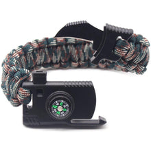 Load image into Gallery viewer, Multi-function Paracord Survival Braided Bracelet