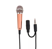 Load image into Gallery viewer, Portable 3.5mm Stereo Studio Mic KTV Karaoke Mini Microphone For Cell Phone