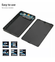 Load image into Gallery viewer, External Portable Hard Disk CASE USB 3.0 2TB SATA SSD Desktop Mobile