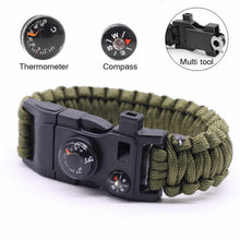 Load image into Gallery viewer, Multi-function Paracord Survival Braided Bracelet