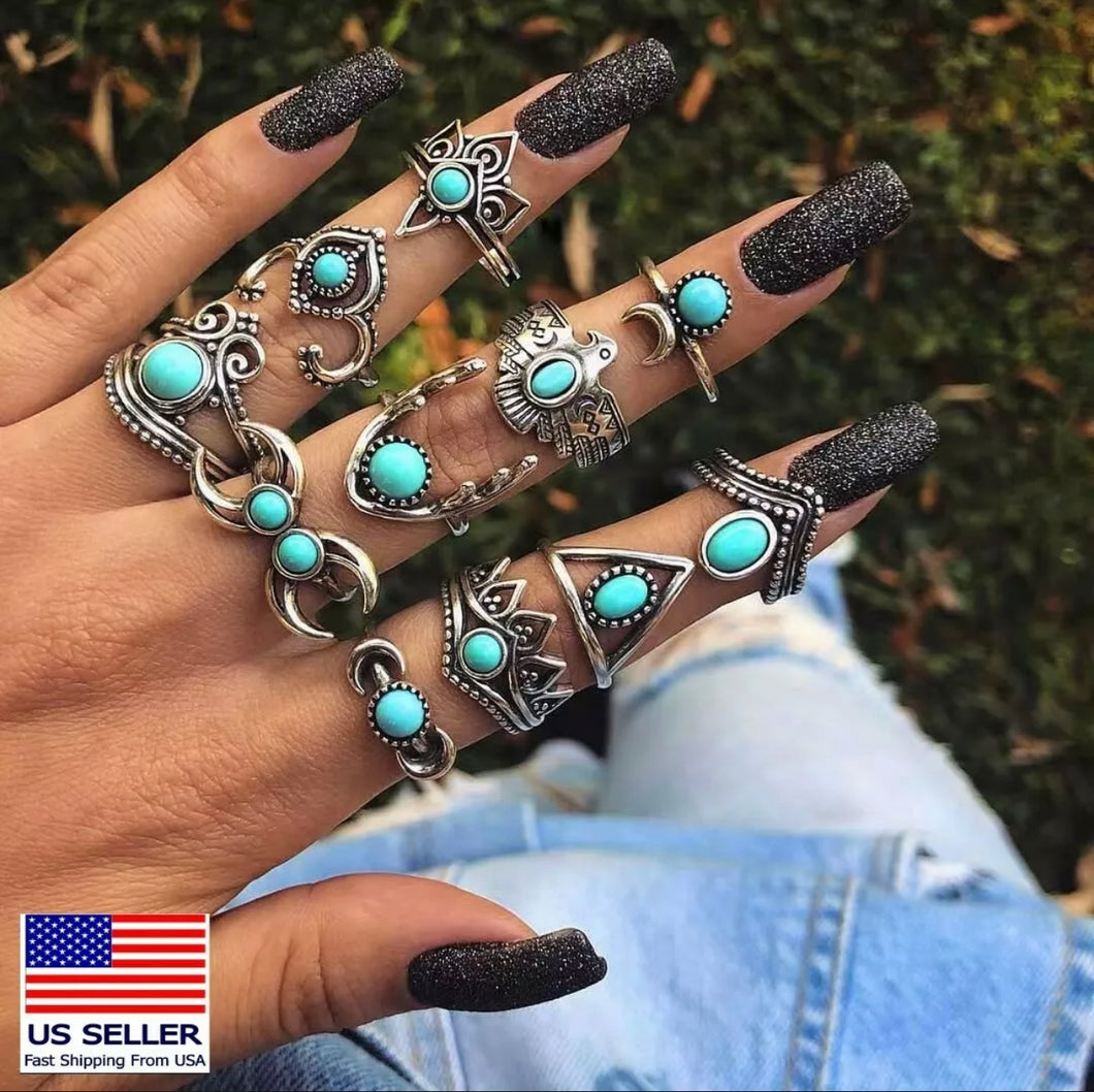 Boho Ring 11Pcs Knuckle Ring