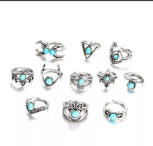 Load image into Gallery viewer, Boho Ring 11Pcs Knuckle Ring