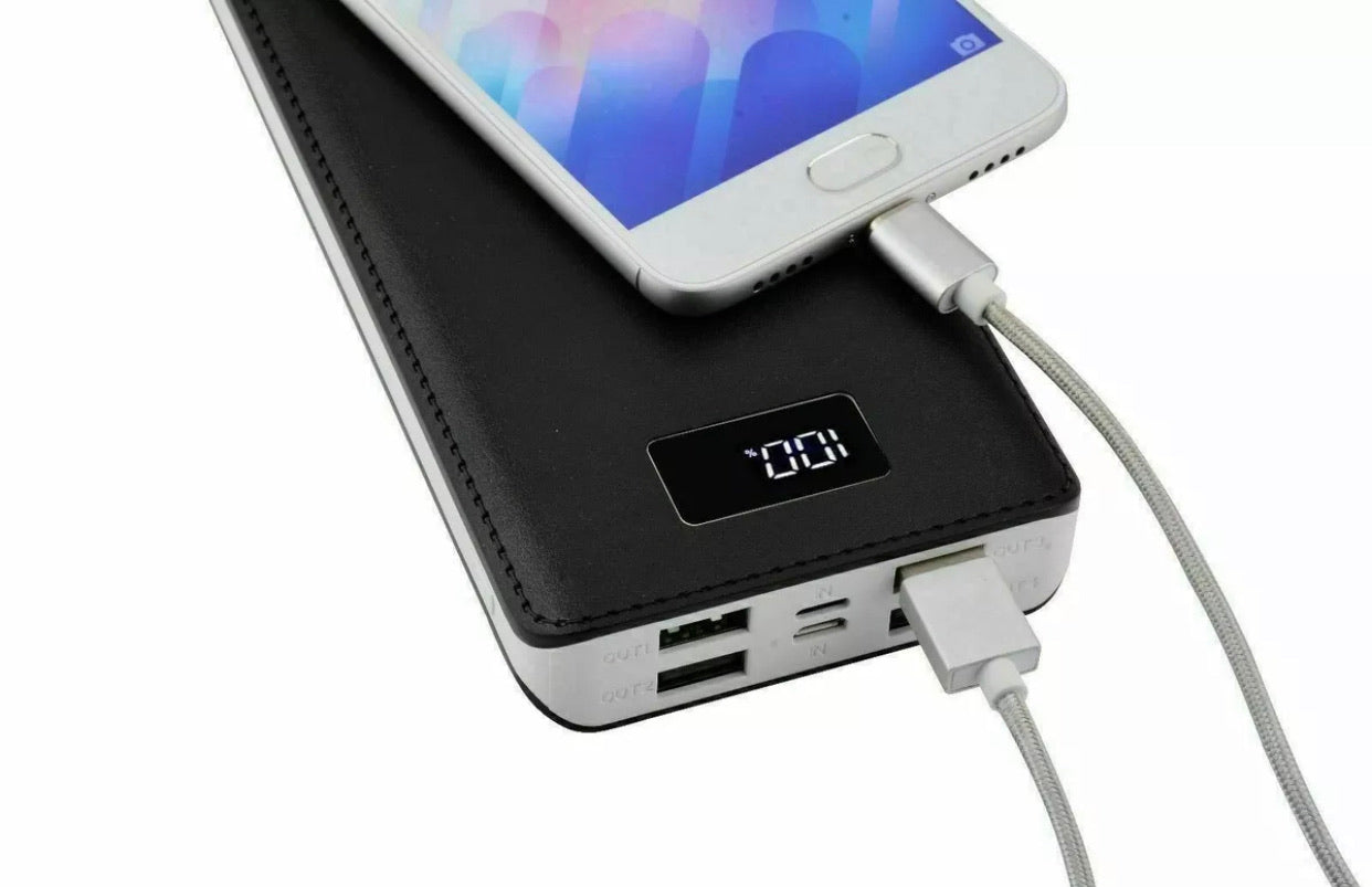 20kmAh Power Bank 4USB Portable External Battery Backup Charger