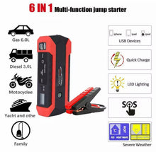 Load image into Gallery viewer, Car Jump Starter, 20000mAh Portable Charger Power Bank with LED Flash Light