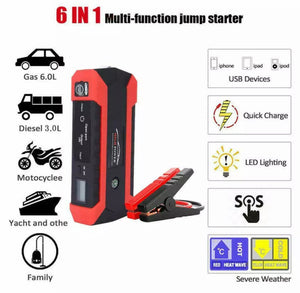 Car Jump Starter, 20000mAh Portable Charger Power Bank with LED Flash Light