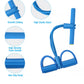 Foot Pedal Pull Rope Resistance 4-Tube Home Fitness Yoga Gym Sit-up