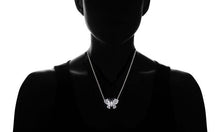 Load image into Gallery viewer, Swarovski 18K White Gold Plated Adjustable Crystal Butterfly Necklace