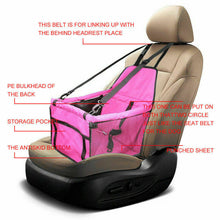 Load image into Gallery viewer, Foldable Pet Car Seat Belt Booster Carrier