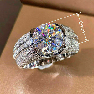 Fashion 925 Silver Rings for Women White Sapphire Jewelry Gift Size 6-10