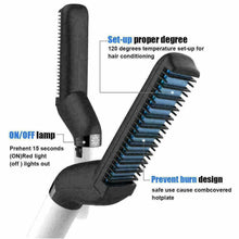 Load image into Gallery viewer, Men&#39;s Quick Beard Straightener Multifunctional Hair Comb