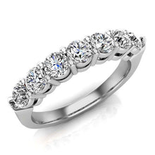 Load image into Gallery viewer, Sterling Silver 925 Plated Women&#39;s CZ Round Wedding Band Ring