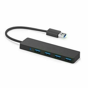 USB 3.0 Hub 4-Port Adapter Charger Data SLIM Super Speed PC Mac Laptop Desktop