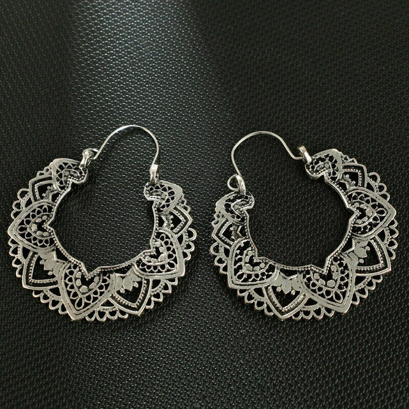 Elegant 925 Silver Hoop Earring for Women Jewelry  A Pair/set