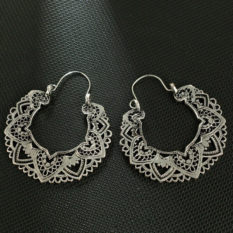 Elegant silver hoop earrings for women