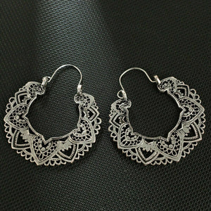Elegant silver hoop earrings for women