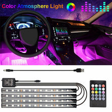 Load image into Gallery viewer, Car RGB 48 LED Light Strip Interior Atmosphere Neon Lamp Remote Control For Cars