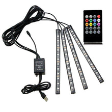 Load image into Gallery viewer, Car RGB 48 LED Light Strip Interior Atmosphere Neon Lamp Remote Control For Cars