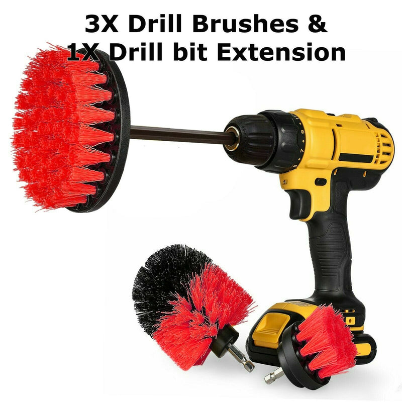 4PCS Drill Brush Set Power Scrubber Drill Attachments