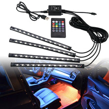 Load image into Gallery viewer, Car RGB 48 LED Light Strip Interior Atmosphere Neon Lamp Remote Control For Cars