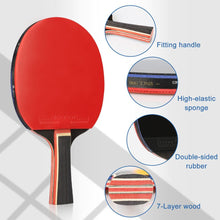 Load image into Gallery viewer, Portable Retractable Tennis Net Set 2 Ping Pong Paddles 4 Balls