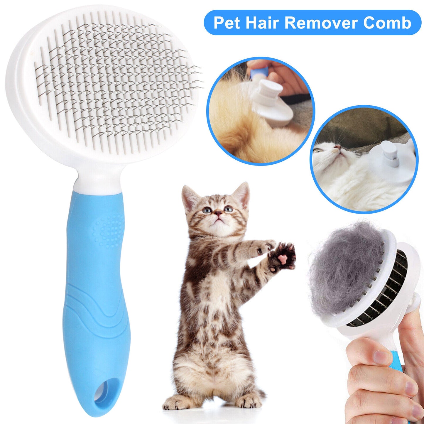 Pet Hair Grooming Massage Deshedding Self Cleaning Brush