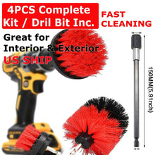 Load image into Gallery viewer, 4PCS Drill Brush Set Power Scrubber Drill Attachments