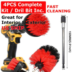 4PCS Drill Brush Set Power Scrubber Drill Attachments