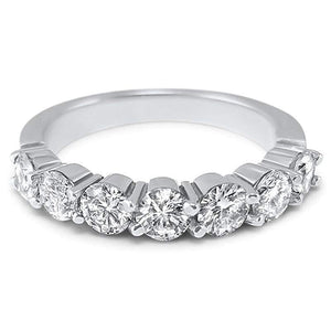 Sterling Silver Plated Women's CZ Round Wedding Band Ring