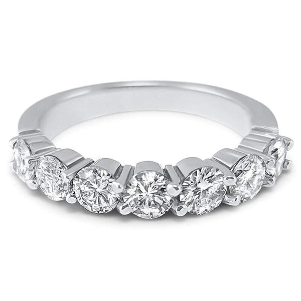 Sterling Silver 925 Plated Women's CZ Round Wedding Band Ring