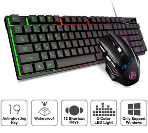 Best Wired Gaming keyboard and Mouse with backlight keyboard 5500Dpi - MomProStore 