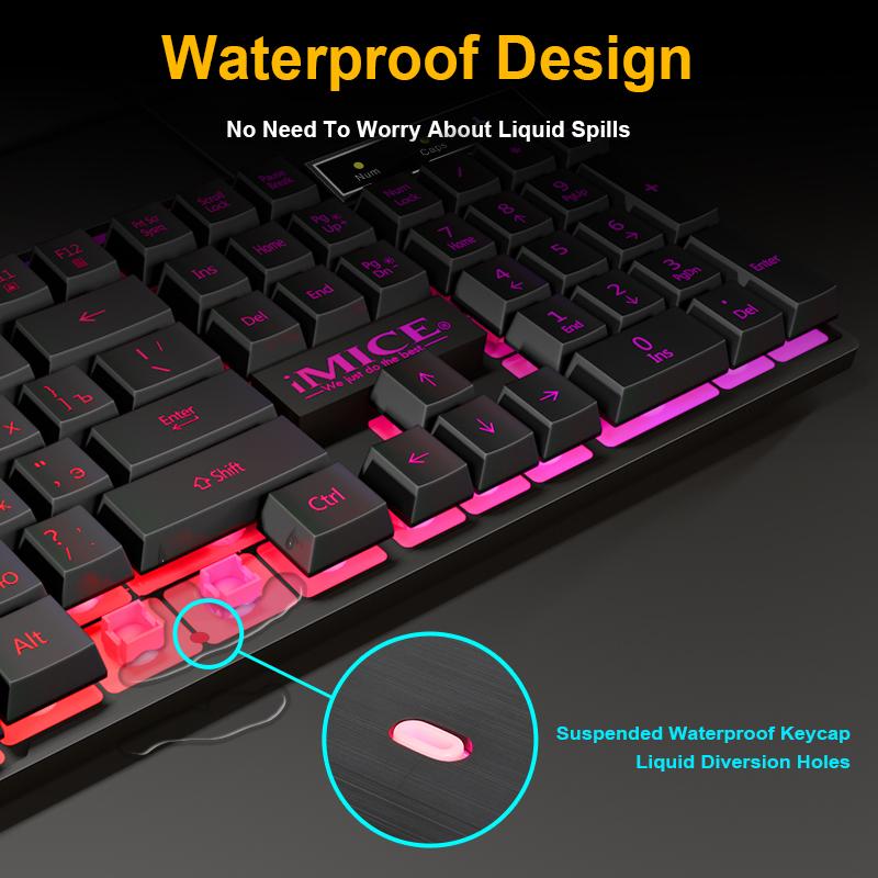 Best Wired Gaming keyboard and Mouse with backlight keyboard 5500Dpi - MomProStore 