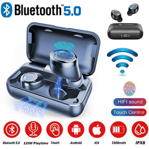 IPX8 Waterproof Bluetooth 5.0 Wireless In-Ear Stereo Earbuds