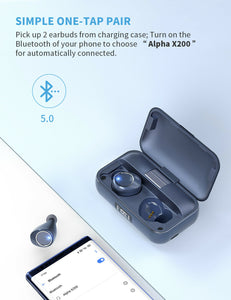 IPX8 Waterproof Bluetooth 5.0 Wireless In-Ear Stereo Earbuds