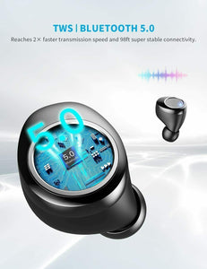 IPX8 Waterproof Bluetooth 5.0 Wireless In-Ear Stereo Earbuds