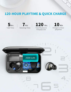 IPX8 Waterproof Bluetooth 5.0 Wireless In-Ear Stereo Earbuds