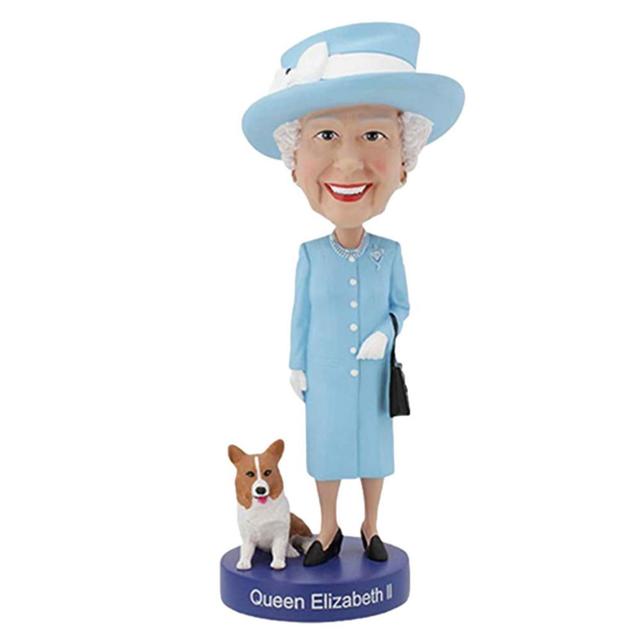 Queen Elizabeth II Figure And Corgi Doll Collection Toy 2022 Car Office Decor